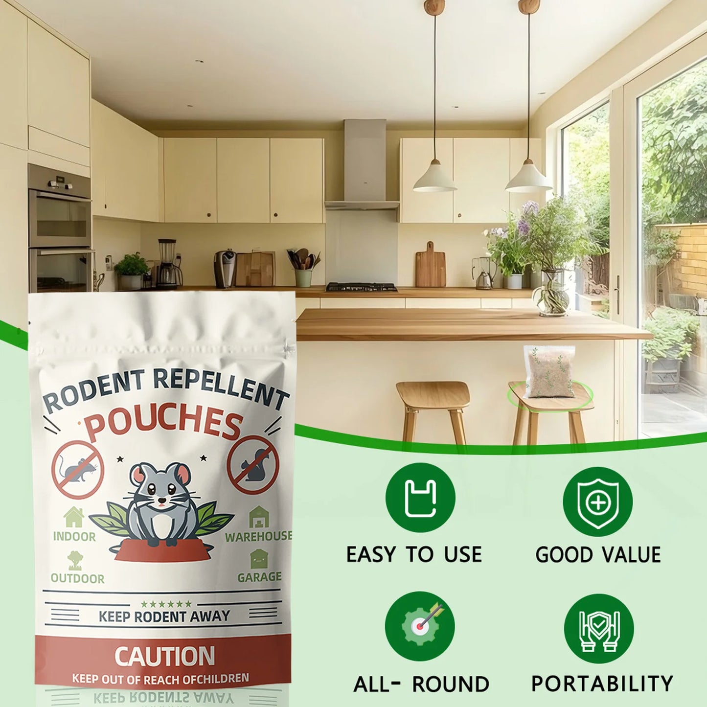 10P-Rodent Repellent, Mice Repellent, Peppermint Rat Repellent, Natural Mouse Repellents, Indoor & Outdoor 3 Months Protection