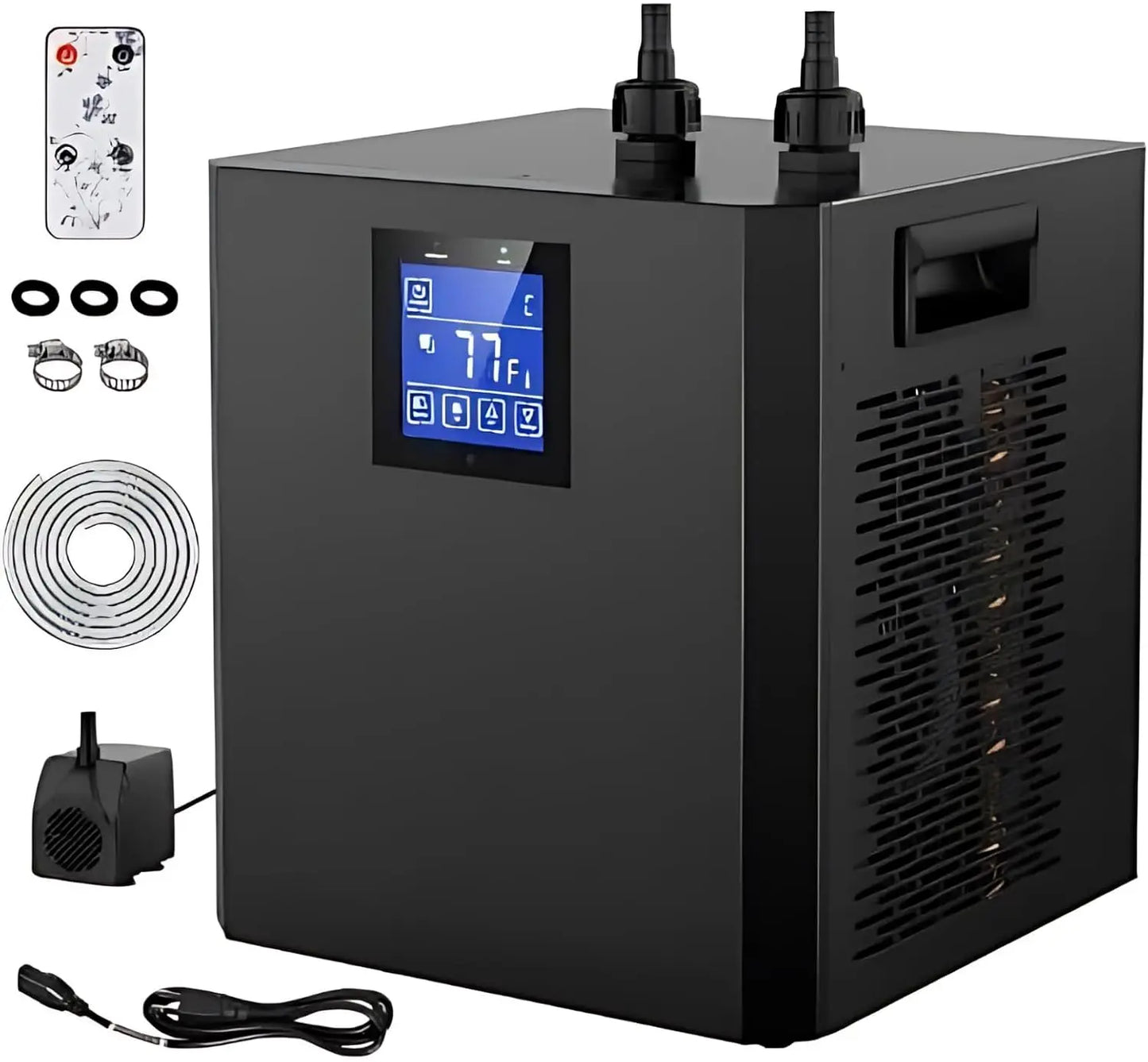 Aquarium Chiller Hydroponic Water Chiller 1/3HP Axolotl Cooler with Remote Control Pump