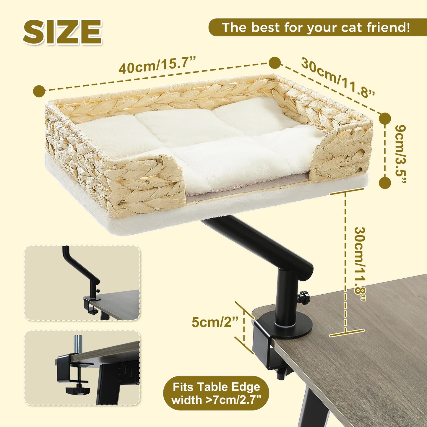 360° Rotatable Cat Bed Stand for Indoor Cats,