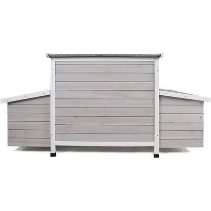 Large Outdoor Chicken Coop with 6 Nesting Boxes, Weatherproof Poultry Enclosure, Removable Tray for Easy Cleaning