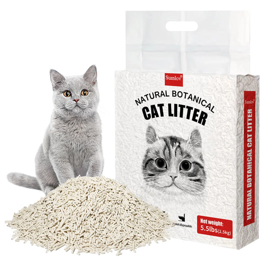 33lbs Sumlov Tofu Cat Litter, Natural Botanical, Dust-Free, Flushable
