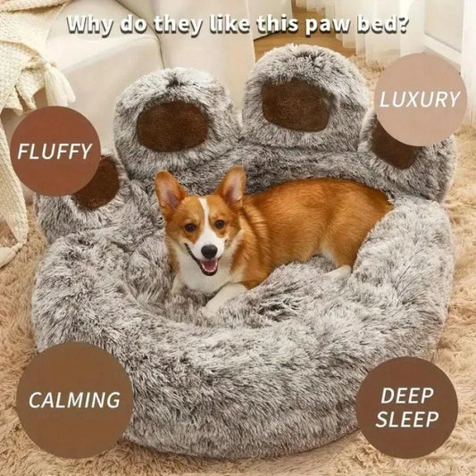 Winter Hot Cute Bear Paw Shaped Pet bed,