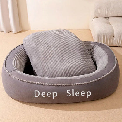 Pet Bed Comfortable Donut Round Dog Kennel