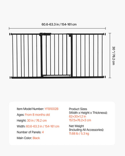 Baby Gate 28/30/36 Inches