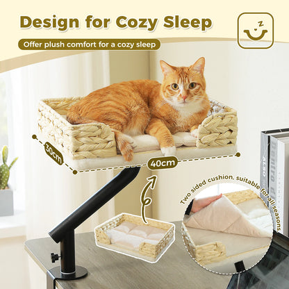 360° Rotatable Cat Bed Stand for Indoor Cats,