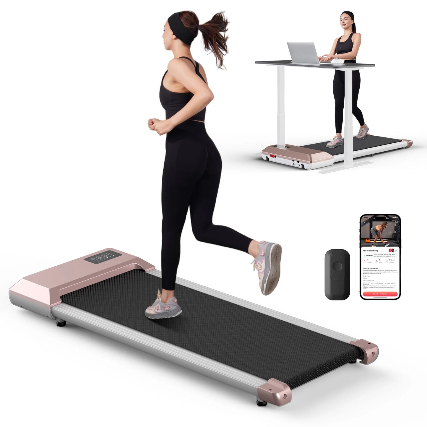 300lbs Treadmill  2in1 Walking Running Fitness Exercise Machine