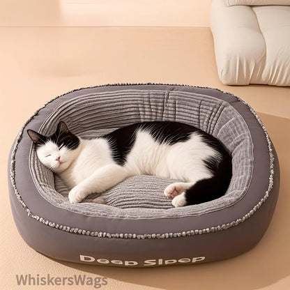 Pet Bed Comfortable Donut Round Dog Kennel
