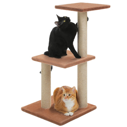 Cat tree, 2 Styles with Cat Scratching Posts Big Hammock and Removable Top Perch Grey