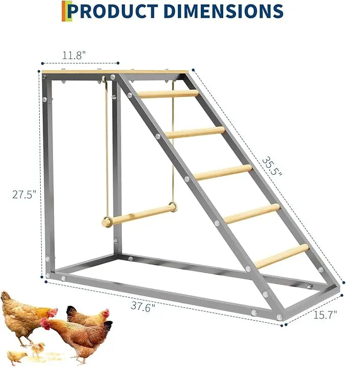 Chicken Perch for Coop with Ladder Design,