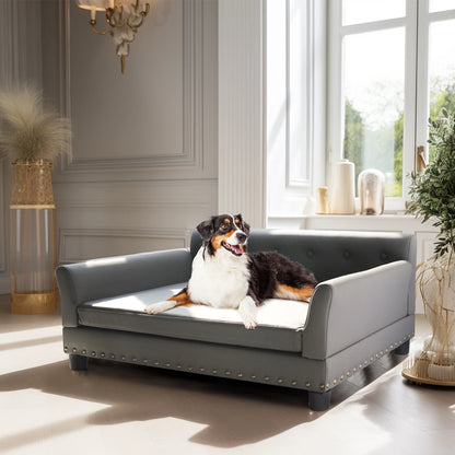 Sofa Mat Microfiber Leather Cover for Large Pet Snuggle Lounge Chair with Removable Cushion