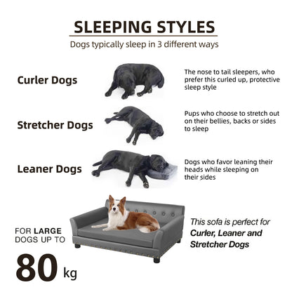 Sofa Mat Microfiber Leather Cover for Large Pet Snuggle Lounge Chair with Removable Cushion