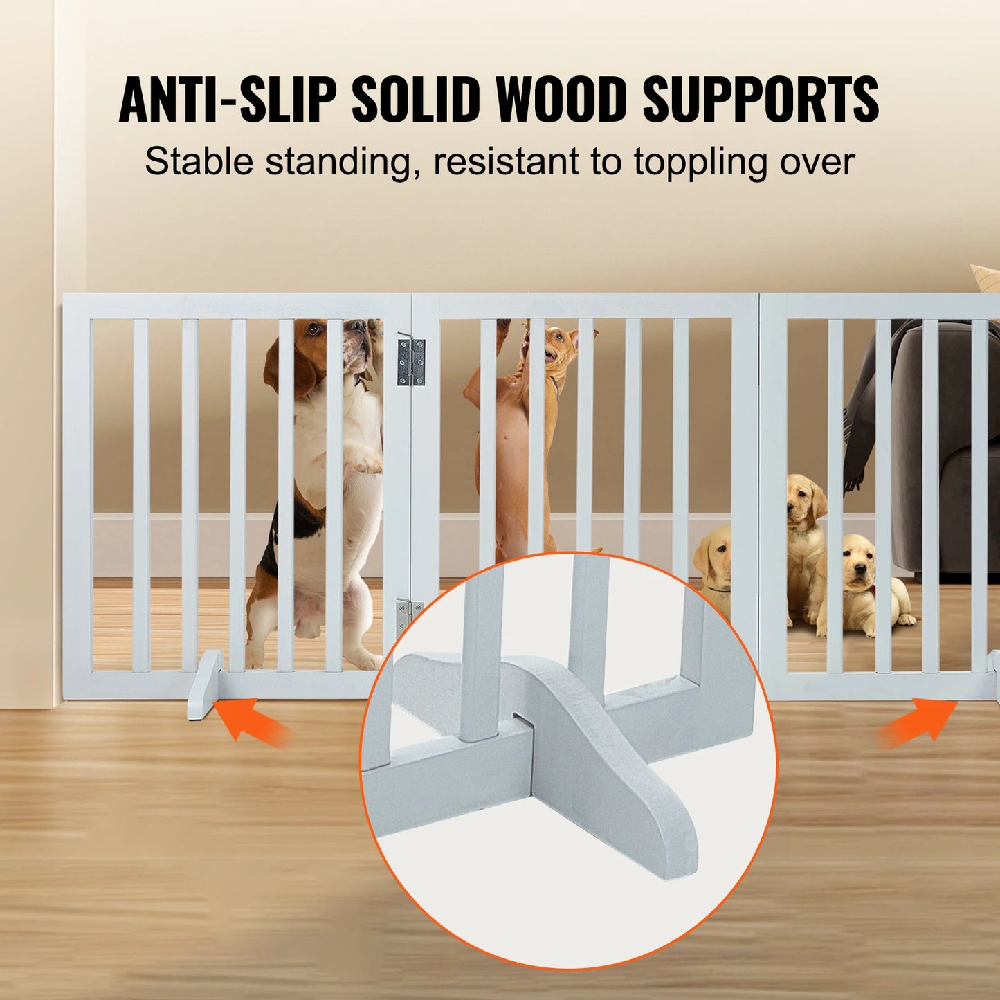 Freestanding Pet Gate Expandable Dog Barrier