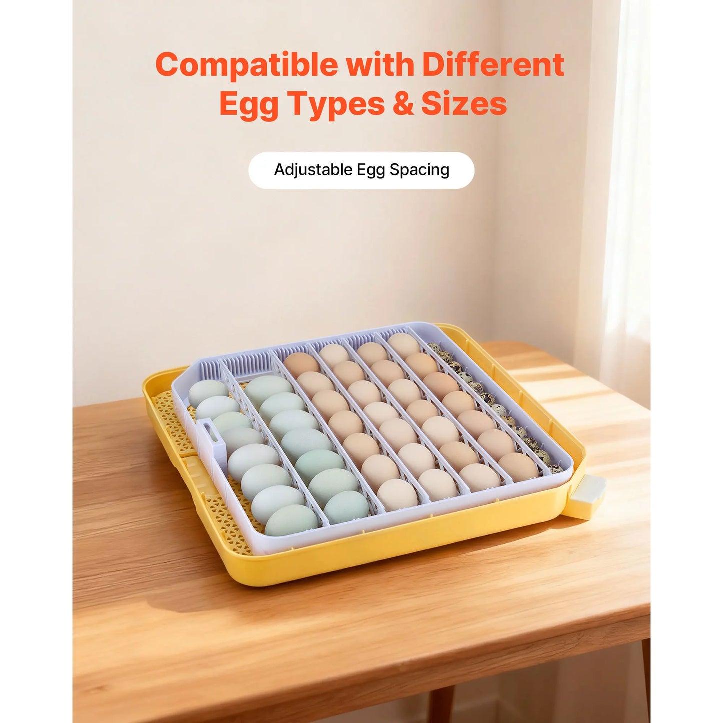 SucceBuy Egg Incubator with LED Candler Temperature Display, Auto Humidity Control