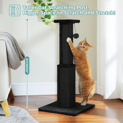 Ultimate Scratch Post with Woven Sisal Dangling Ball Tall Cat Scratcher