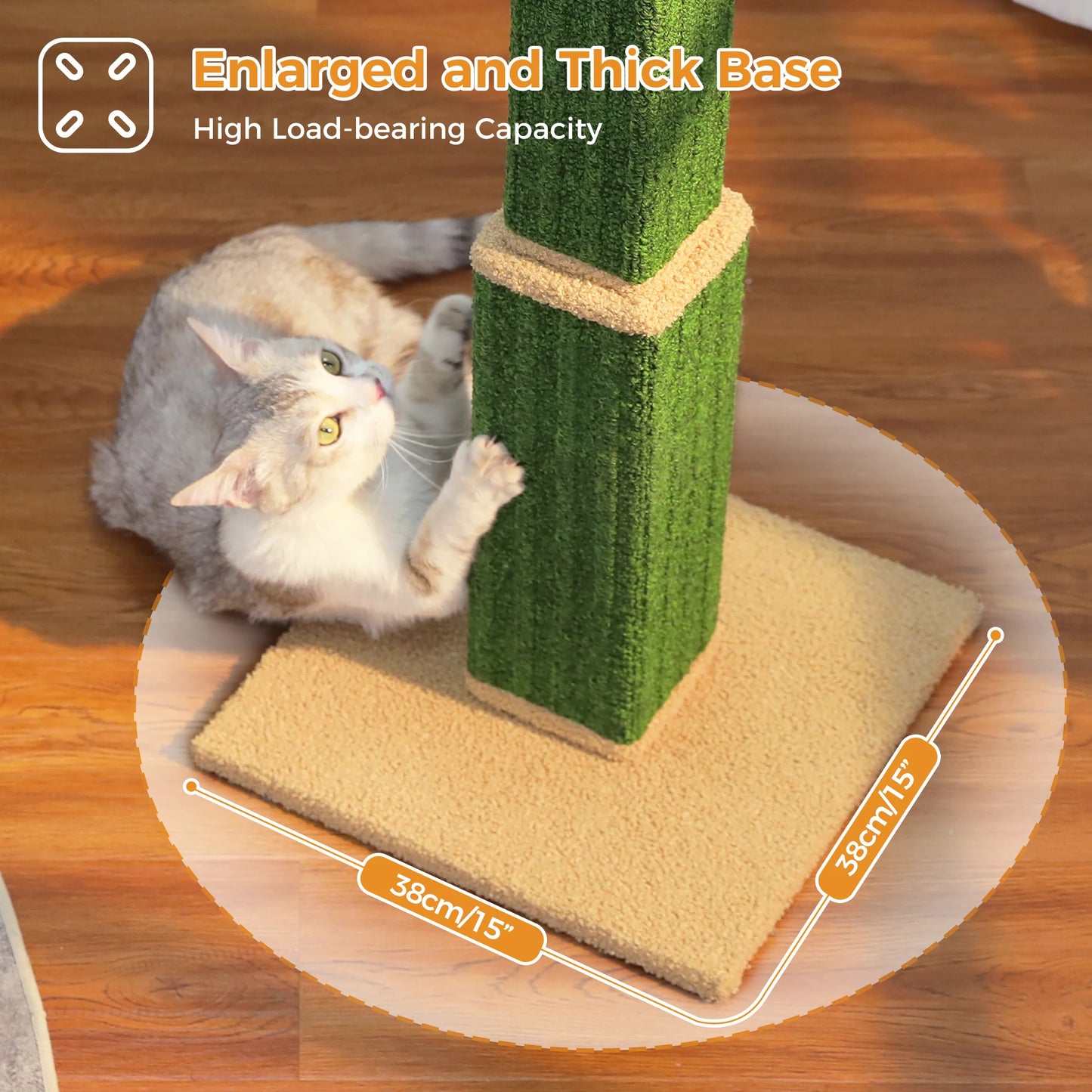 Ultimate Scratch Post with Woven Sisal Dangling Ball Tall Cat Scratcher