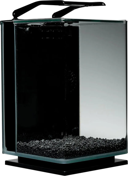 5-Gallon Glass LED Aquarium Kit with Hidden Filtration, Dual Lighting