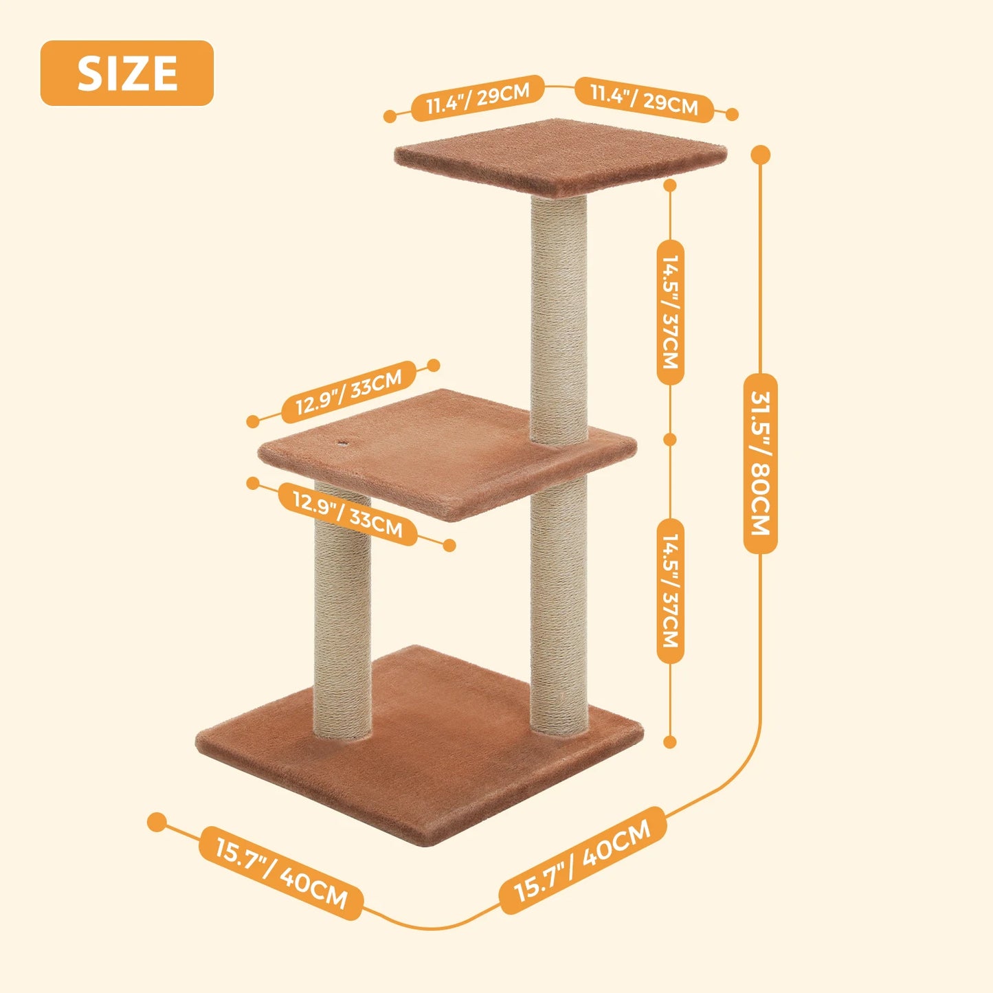 Cat tree, 2 Styles with Cat Scratching Posts Big Hammock and Removable Top Perch Grey