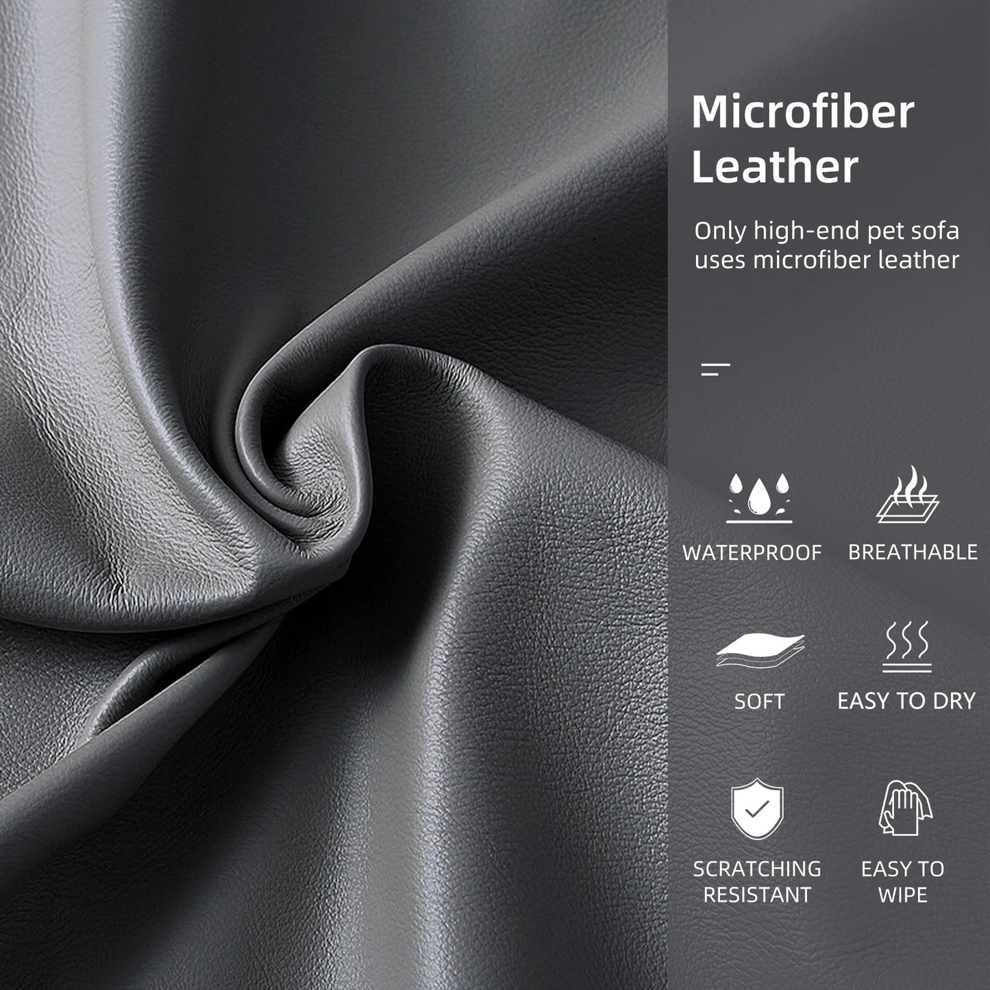 Sofa Mat Microfiber Leather Cover for Large Pet Snuggle Lounge Chair with Removable Cushion
