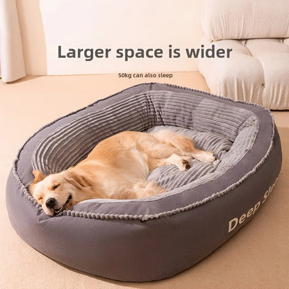 Pet Bed Comfortable Donut Round Dog Kennel