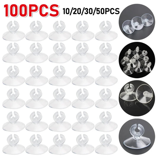 10-100pc Aquarium Suction Cup Holder Fish Tank Sucker for 4/6mm Air Line Pipe Tube Wire Holder