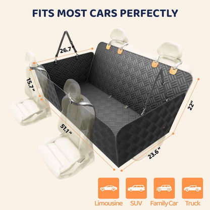 Car Rear Seat Dog Seat Cover, Hard Bottom Rear Seat Extender,