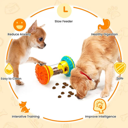 Interactive Dog Puzzle for Boredom Treat Dispensing Slow Feeder