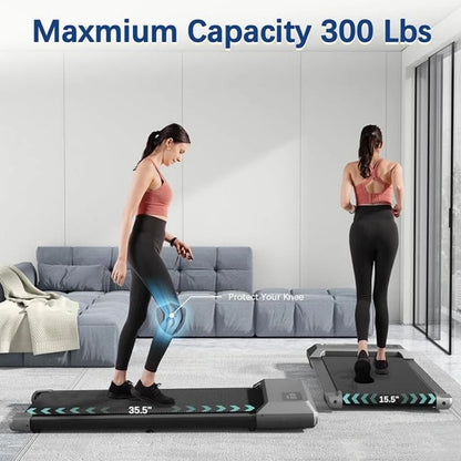 300lbs Treadmill  2in1 Walking Running Fitness Exercise Machine