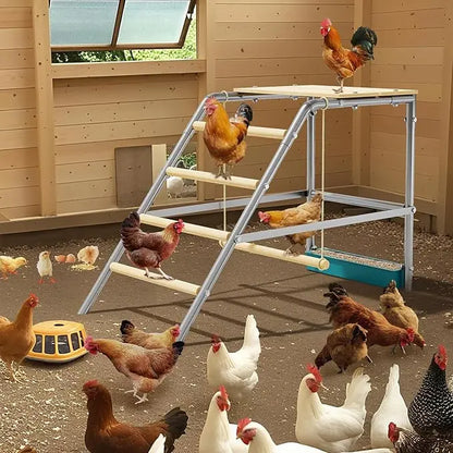 Chicken Perch for Coop with Ladder Design,