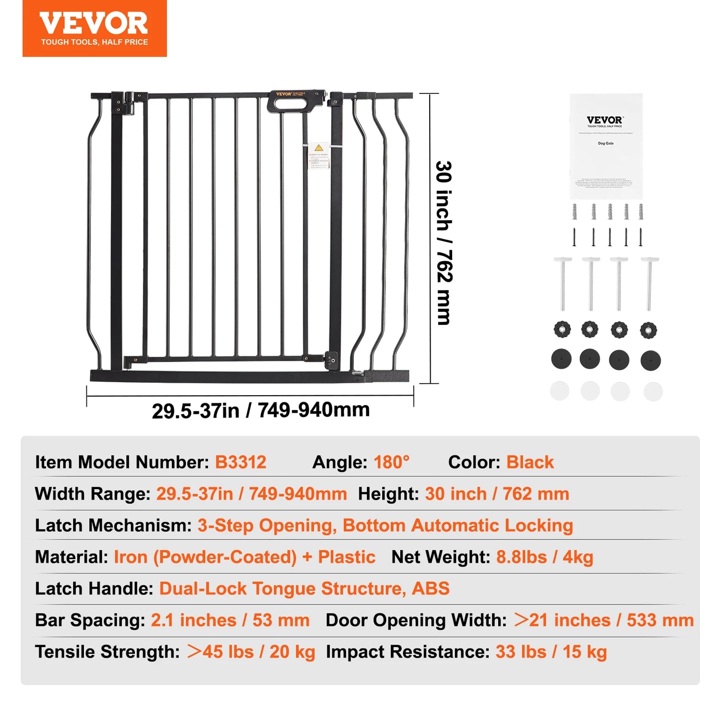 Baby Gate 28/30/36 Inches