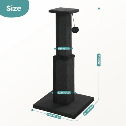 Ultimate Scratch Post with Woven Sisal Dangling Ball Tall Cat Scratcher