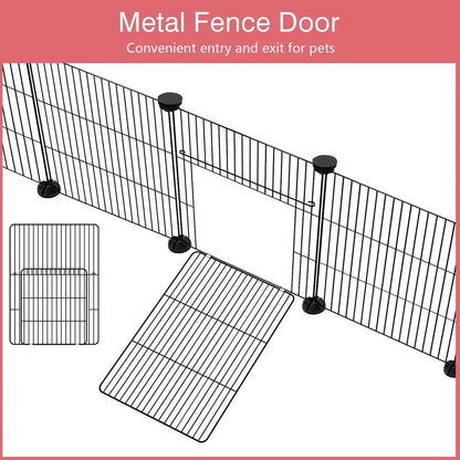 48 x 24 x 16 Pet Playpen with Waterproof Mat,