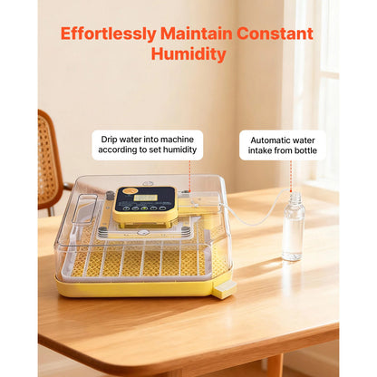 SucceBuy Egg Incubator with LED Candler Temperature Display, Auto Humidity Control