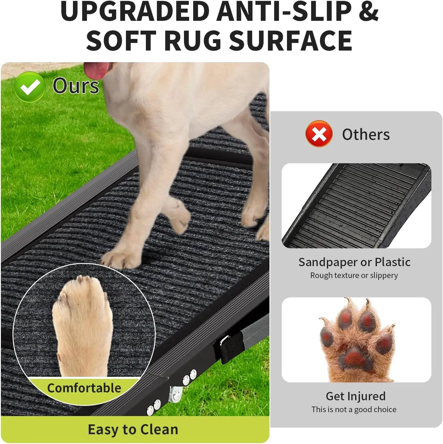 Large Folding Pet Stair Ramps for Truck, SUV