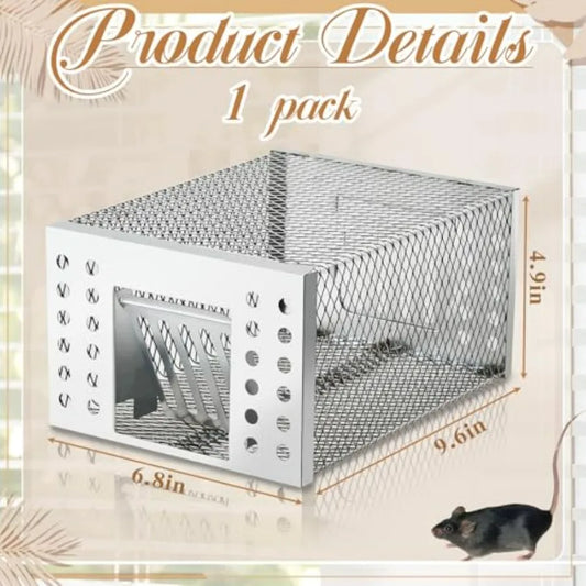 1 Pcs Humane Rat Trap Live Chipmunk Cage Trap for Indoor and Outdoor