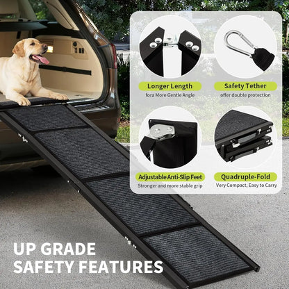 Large Folding Pet Stair Ramps for Truck, SUV