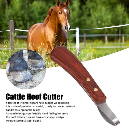 Stainless Steel Blade Wood Handle Multipurpose Cattle Horse Hoof Cutter