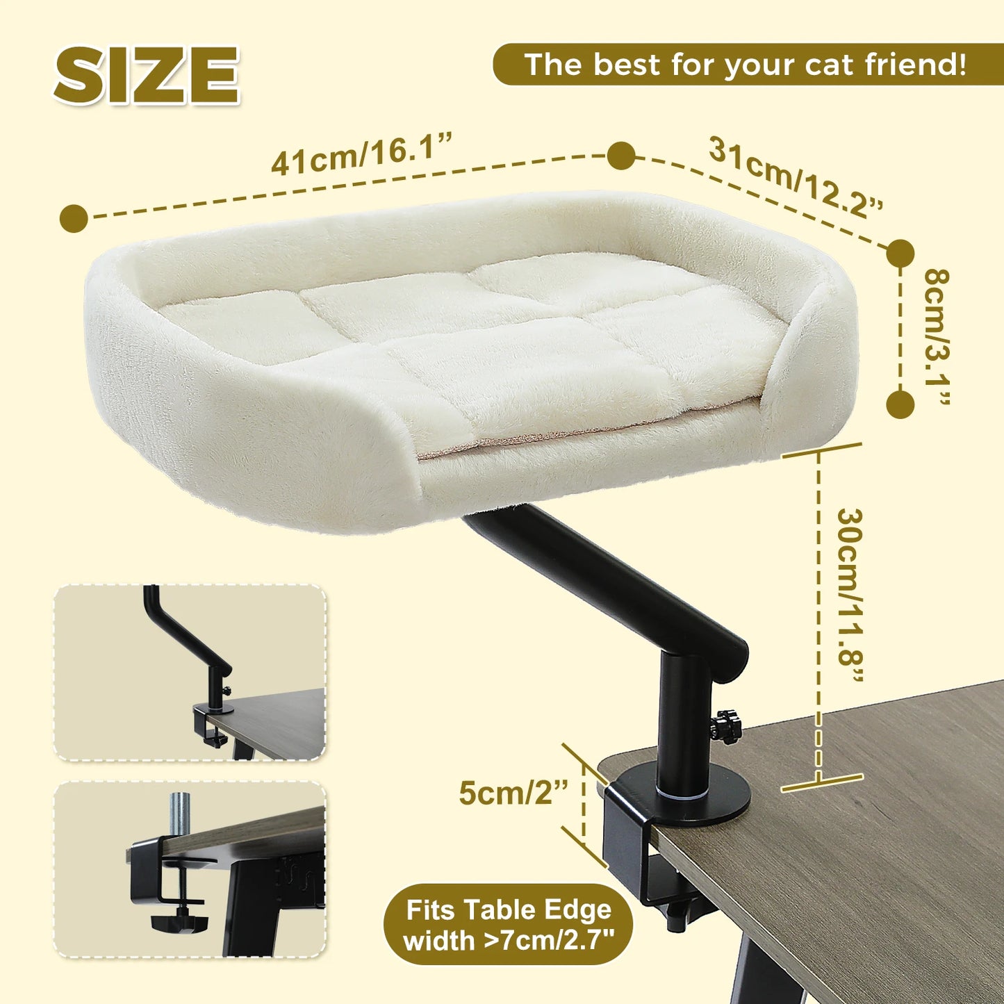 360° Rotatable Cat Bed Stand for Indoor Cats,