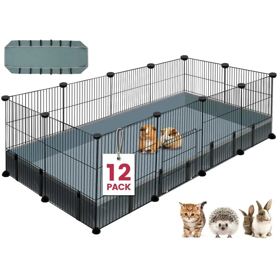 48 x 24 x 16 Pet Playpen with Waterproof Mat,