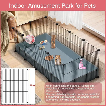 48 x 24 x 16 Pet Playpen with Waterproof Mat,