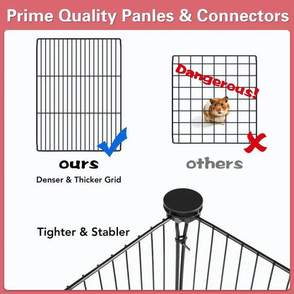 48 x 24 x 16 Pet Playpen with Waterproof Mat,