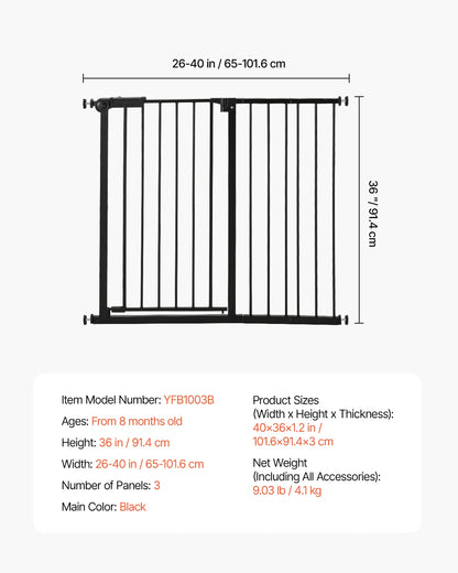 Baby Gate 28/30/36 Inches