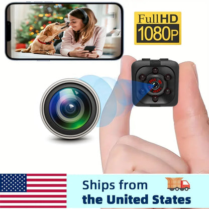 Mini Camera, 1080P, Nanny Cam Full HD with Night Vision Motion Activation for Indoor Outdoor Covert Security