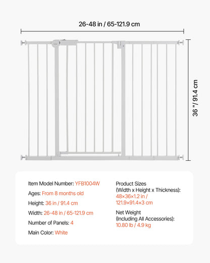 Baby Gate 28/30/36 Inches