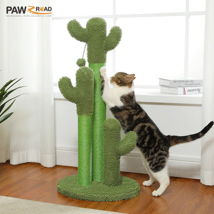 Cactus Cat Tree with Lagre Condo, Hammock, Dangling Ball