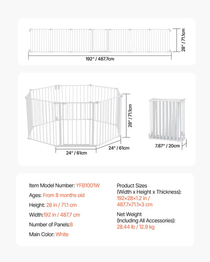 Baby Gate 28/30/36 Inches