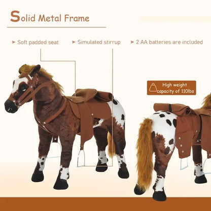 Ride On Horse for Toddlers 3-5, with Realistic Sound,