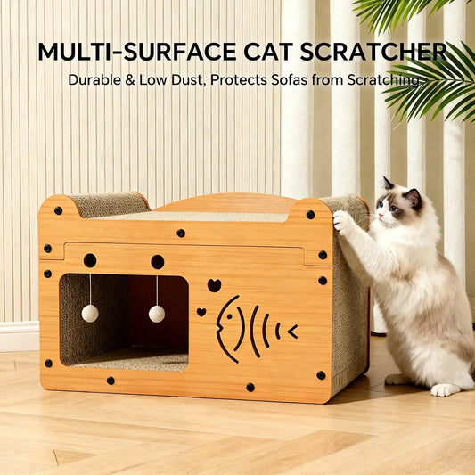 Cat Scratching Board And Resting Bed