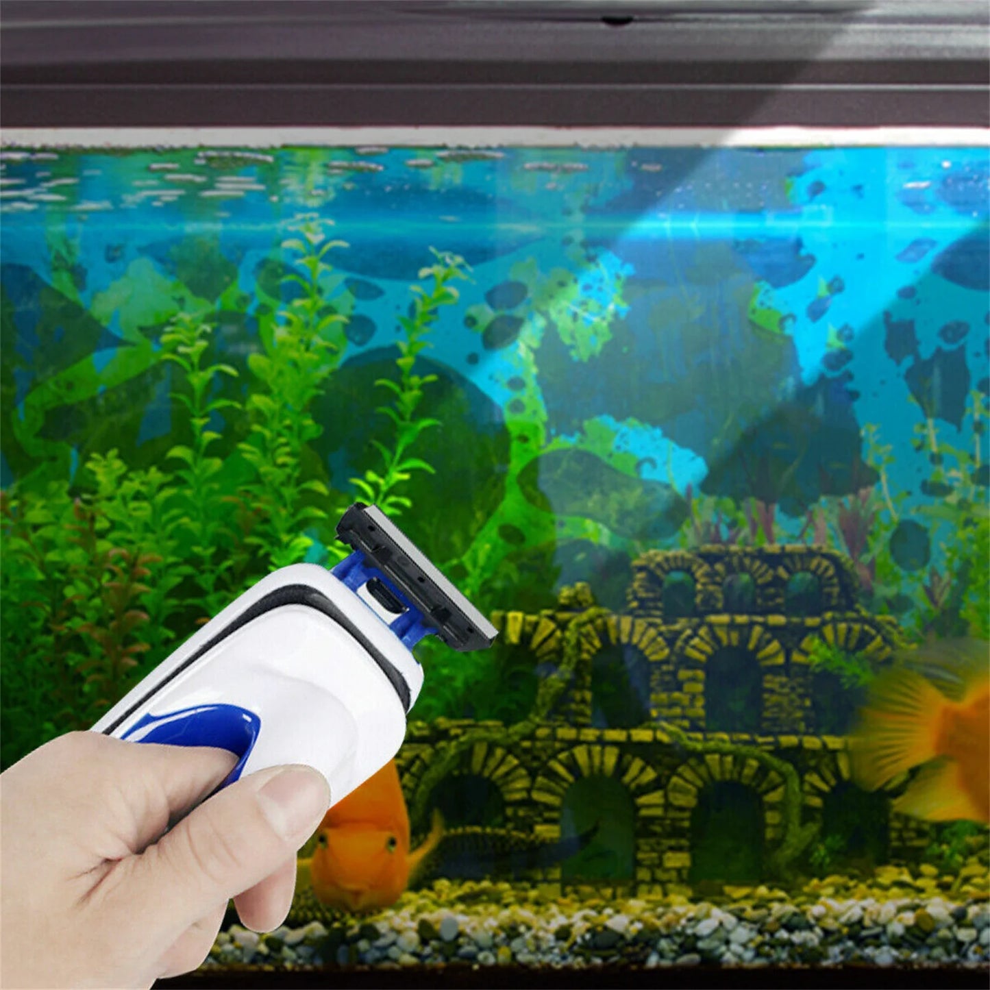 Magnetic Brush Fish Tank Algae ScraperFloating Magnetic Brush Aquarium Cleaning Tool Strong Suction
