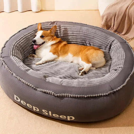 Pet Bed Comfortable Donut Round Dog Kennel