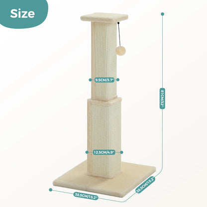 Ultimate Scratch Post with Woven Sisal Dangling Ball Tall Cat Scratcher